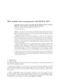 Web Enabled Data Management with DPM &