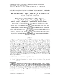 A Benchmark Study of Numerical Schemes for One-Dimensional Arterial Blood Flow Modelling