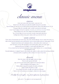 Classic Menu
