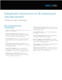 Data Domain? the Business Value of Data Domain