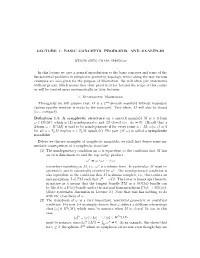 Lecture 1: Basic Concepts, Problems, and Examples
