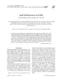 Small World Patterns in Food Webs