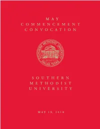 Southern Methodist University May Commencement Convocation