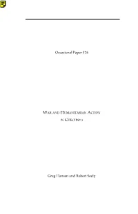 War and Humanitarian Action in Chechnya As a Work-In-Progress