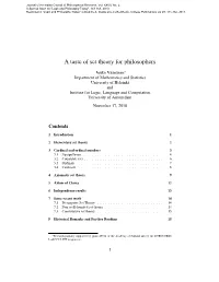 A Taste of Set Theory for Philosophers