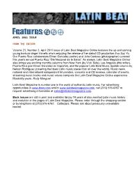 APRIL 2011 ISSUE from the EDITOR Volume 21, Number 3