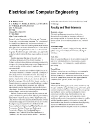 Electrical and Computer Engineering