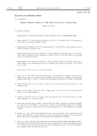 Iran: the Case of Roxana Saberi