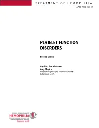 Platelet Function Disorders