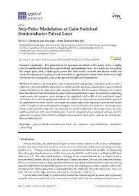 Step-Pulse Modulation of Gain-Switched Semiconductor Pulsed Laser