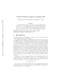 Arxiv:1911.05648V2 [Math.CO] 28 Feb 2020 a Graph G Is K-Regular When the Degrees of All Vertices Are Equal to K.A Regular Graph Is One That Is K-Regular for Some K