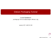 Debian Packaging Tutorial