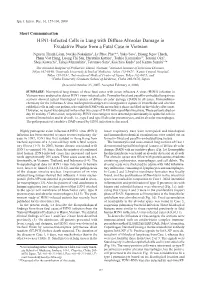 H5N1-Infected Cells in Lung with Diffuse Alveolar Damage in Exudative Phase from a Fatal Case in Vietnam