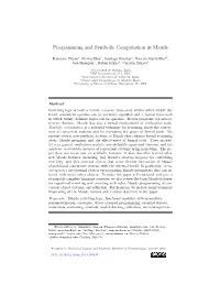 Programming and Symbolic Computation in Maude