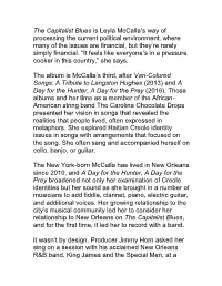 The Capitalist Blues Is Leyla Mccalla's Way of Processing the Current Political Environment, Where Many of the Issues Are Fina
