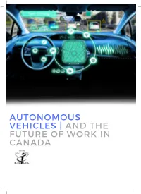 Autonomous Vehicles and the Future of Work in Canada