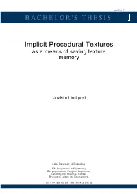 BACHELOR's THESIS Implicit Procedural Textures