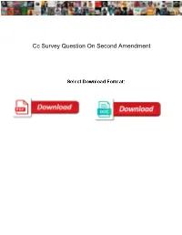 Cc Survey Question on Second Amendment