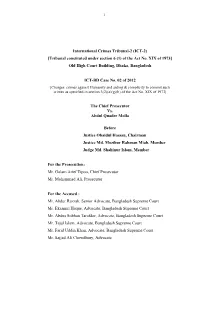 ICT-2) [Tribunal Constituted Under Section 6 (1) of the Act No