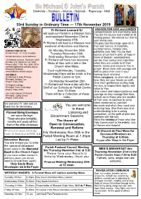 33Rd Sunday in Ordinary Time