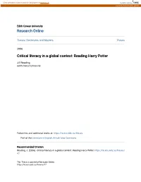 Critical Literacy in a Global Context: Reading Harry Potter