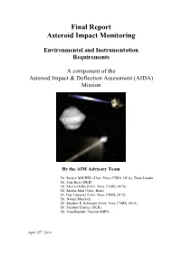 Final Report Asteroid Impact Monitoring