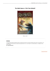 Read Ebook # the Sable Quean: a Tale from Redwall