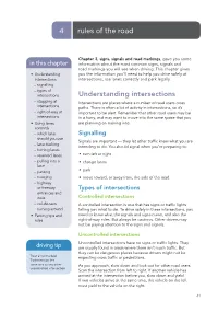Understanding Intersections –– Stopping at Intersections Are Places Where a Number of Road Users Cross Intersections Paths