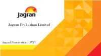 Jagran Prakashan Limited Jagran Prakashan