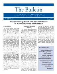 The Bulletin O F T H E S O C I E T Y F O R a M E R I C a N M U S I C F O U N D E D I N H O N O R O F O S C a R G