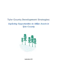 Tyler County Development Strategies: Exploring Opportunities to Utilize Assets in Tyler County
