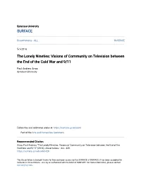 Visions of Community on Television Between the End of the Cold War and 9/11