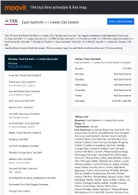 19A Bus Time Schedule & Line Route