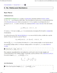5. the Multinomial Distribution