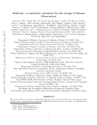 Bolocalc: a Sensitivity Calculator for the Design of Simons Observatory