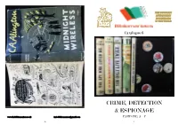 Crime, Detection & Espionage