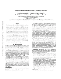 Differentially Private Stochastic Coordinate Descent