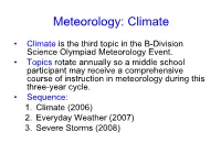 Meteorology Climate