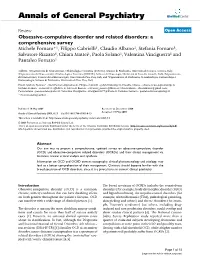 Obsessive-Compulsive Disorder and Related Disorders: a Comprehensive
