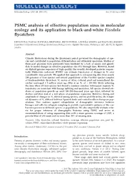 PSMC Analysis of Effective Population Sizes in Molecular Ecology and Its Application to Black-And-White Ficedula ﬂycatchers