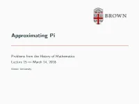 Approximating Pi