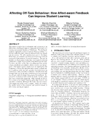 How Affect-Aware Feedback Can Improve Student Learning