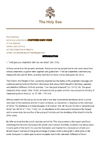 Pastores Dabo Vobis to the Bishops, Clergy and Faithful on the Formation of Priests in the Circumstances of the Present Day Introduction