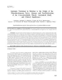 Anatomic Variations in Relation to the Origin of the Musculocutaneous Nerve: Absence and Non-Perforation of the Coracobrachialis Muscle