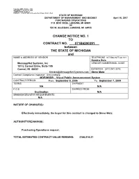 Change Notice No. 1 to Contract No. 071B6200391