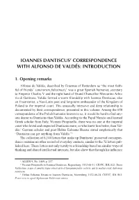 IOANNES DANTISCUS' CORRESPONDENCE With