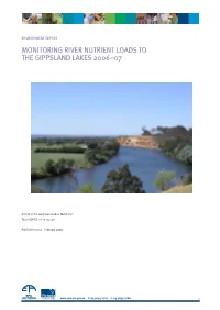 Monitoring River Nutrient Loads to the Gippsland Lakes 2006–07