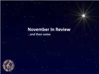 November in Review …And Then Some