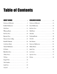 Table of Contents