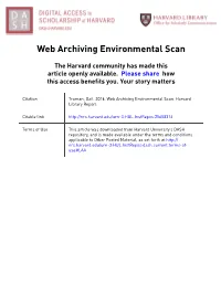 Web Archiving Environmental Scan